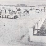 Foto preto e branco Peniche Antigo de Praça Jacob Rodrigues Pereira cerca de 1887/1890