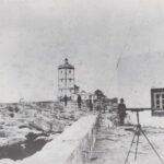 Foto preto e branco Peniche Antigo de Cabo Carvoeiro e Farol por volta de 1887/1890