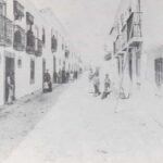 Foto preto e branco Peniche Antigo de Rua D. Luís de Ataíde em 1887/1890