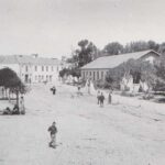 Foto preto e branco Peniche Antigo de Praça Jacob Rodrigues Pereira em 1907