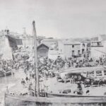 Foto preto e branco Peniche Antigo de Ribeira em 1912