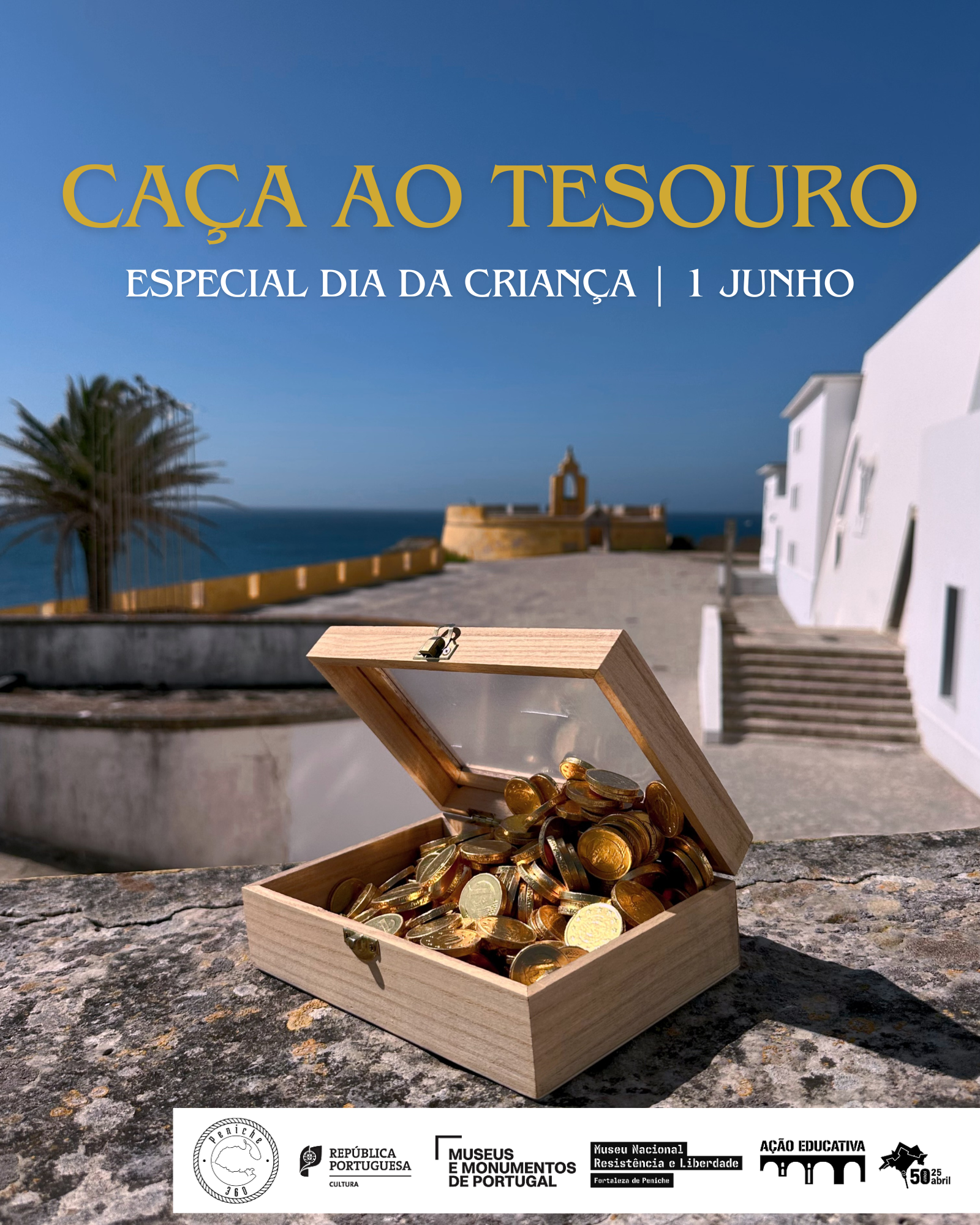 Cartaz Caça ao Tesouro dia Mundial da Criança